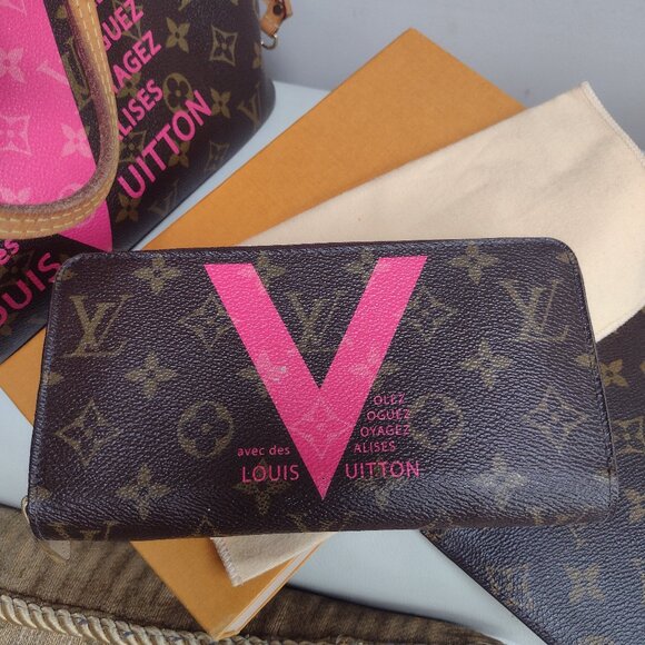 💯% Authentic Louis Vuitton Pink V Line Full Inclusion PLUS ZIPPY WALLET💗 - Picture 5 of 16